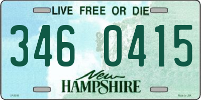 NH license plate 3460415