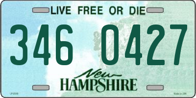 NH license plate 3460427