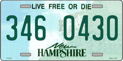 NH license plate 3460430