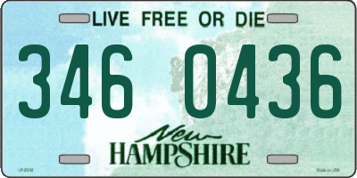 NH license plate 3460436