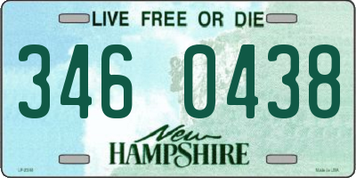 NH license plate 3460438
