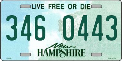 NH license plate 3460443
