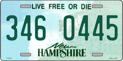 NH license plate 3460445
