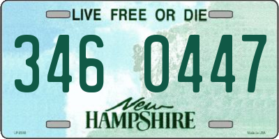 NH license plate 3460447