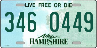 NH license plate 3460449