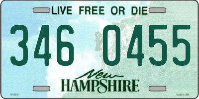 NH license plate 3460455