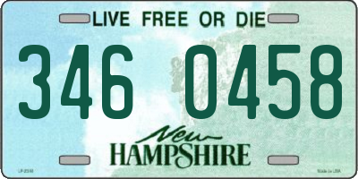NH license plate 3460458