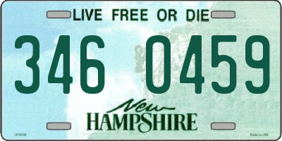 NH license plate 3460459