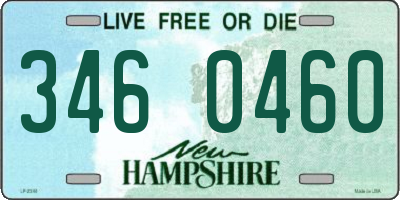 NH license plate 3460460