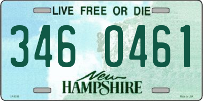 NH license plate 3460461