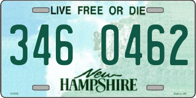 NH license plate 3460462