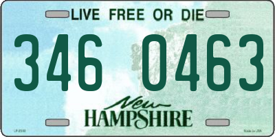 NH license plate 3460463