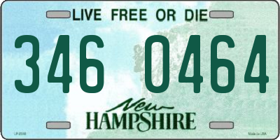 NH license plate 3460464
