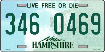 NH license plate 3460469