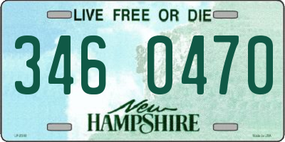 NH license plate 3460470