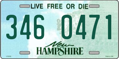 NH license plate 3460471