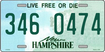 NH license plate 3460474