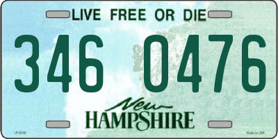 NH license plate 3460476