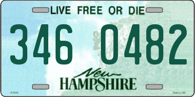 NH license plate 3460482
