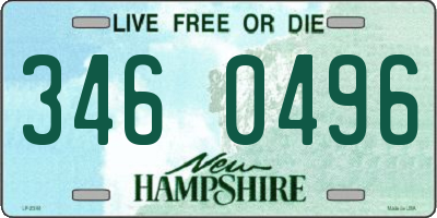 NH license plate 3460496
