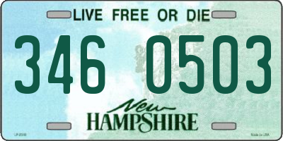 NH license plate 3460503