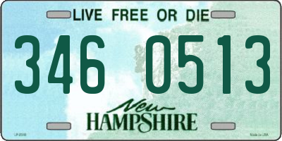 NH license plate 3460513