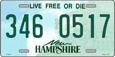 NH license plate 3460517
