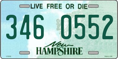 NH license plate 3460552