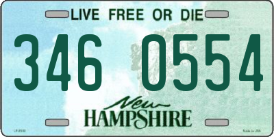 NH license plate 3460554