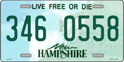 NH license plate 3460558