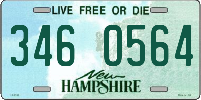 NH license plate 3460564