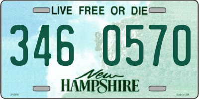 NH license plate 3460570
