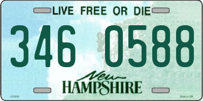 NH license plate 3460588