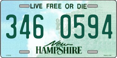 NH license plate 3460594