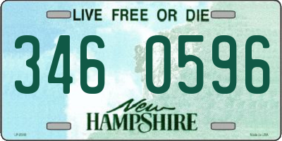 NH license plate 3460596