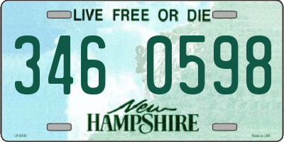 NH license plate 3460598