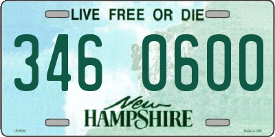 NH license plate 3460600