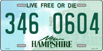 NH license plate 3460604