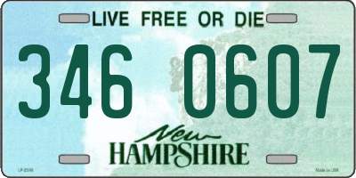 NH license plate 3460607