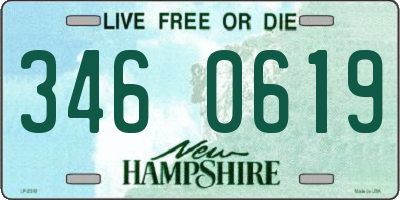 NH license plate 3460619
