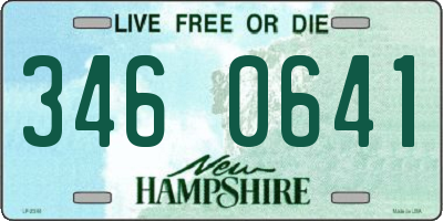 NH license plate 3460641