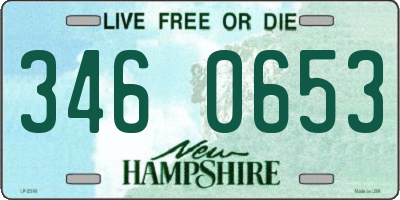 NH license plate 3460653