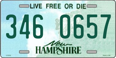 NH license plate 3460657