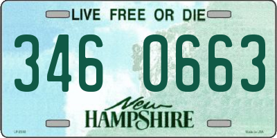 NH license plate 3460663
