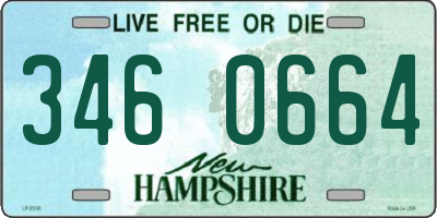 NH license plate 3460664