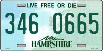 NH license plate 3460665