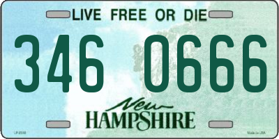 NH license plate 3460666