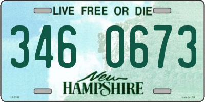 NH license plate 3460673