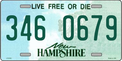NH license plate 3460679