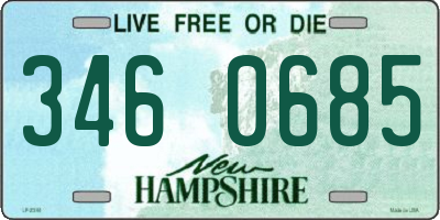 NH license plate 3460685